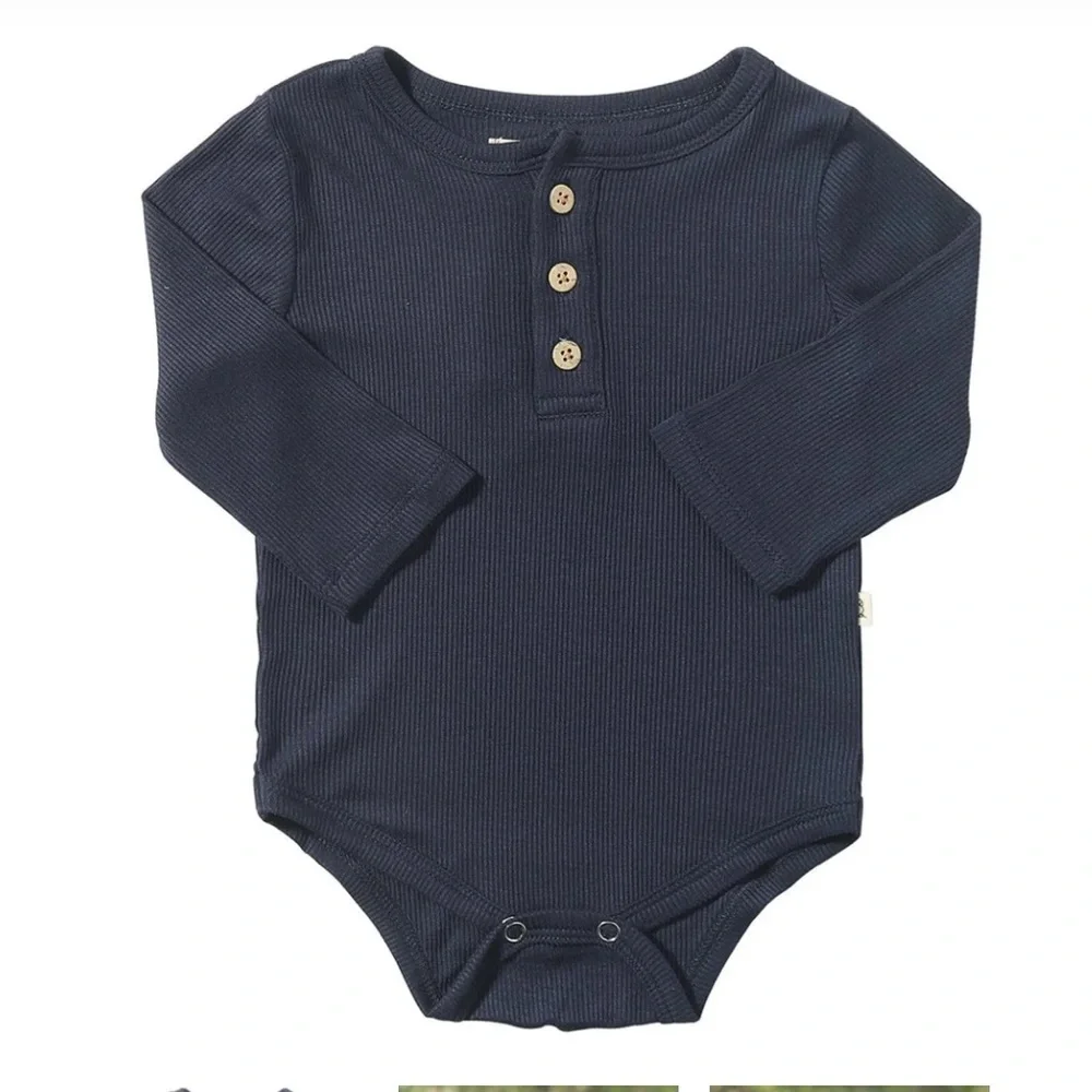 NEW ME & HENRY baby ribbed onesie in NAVY
